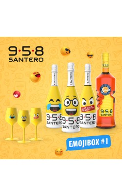 SANTERO 958 SANTERO 958 LOVE ANNIVERSARY PACK 6 BOTTIGLIE MISTE DA 75 CL 6  BICCHIERI 1 SECCHIELLO